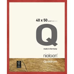 Holzrahmen Quadrum 40x50 cm | Rot | Normalglas (2 mm)