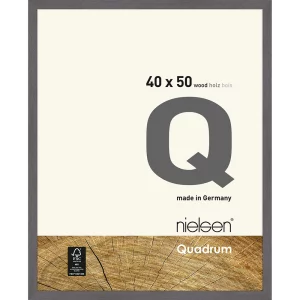 Holzrahmen Quadrum 40x50 cm | Grau | Normalglas (2 mm)