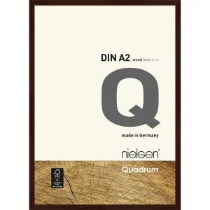 Holzrahmen Quadrum 42x59,4 cm (A2) | Wenge | Normalglas (2 mm)