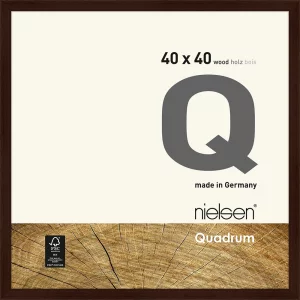 Holzrahmen Quadrum 40x40 cm | Wenge | Normalglas (2 mm)