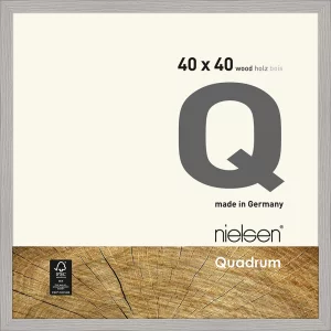 Holzrahmen Quadrum 40x40 cm | Zementgrau | Normalglas (2 mm)