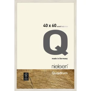 Holzrahmen Quadrum 40x60 cm | Weiß | Normalglas (2 mm)