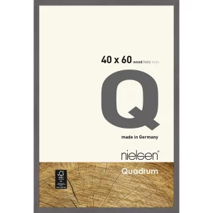 Holzrahmen Quadrum 40x60 cm | Grau | Normalglas (2 mm)