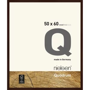Holzrahmen Quadrum 50x60 cm | Wenge | Normalglas (2 mm)