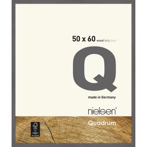 Holzrahmen Quadrum 50x60 cm | Grau | Normalglas (2 mm)