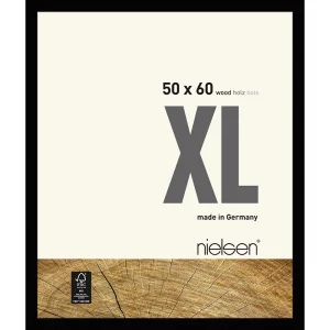 Holzrahmen Quadrum XL 50x60 cm | Schwarz | Normalglas (2 mm)
