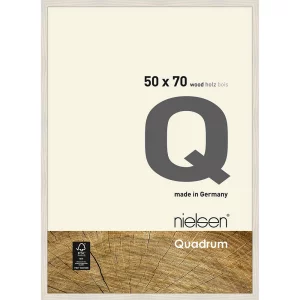Holzrahmen Quadrum 50x70 cm | Weiß | Normalglas (2 mm)