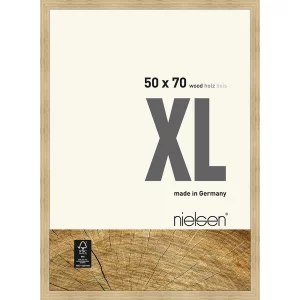 Holzrahmen Quadrum XL 50x70 cm | Eiche Natur | Normalglas (2 mm)