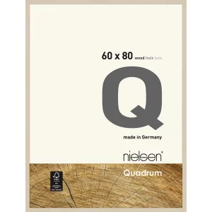 Holzrahmen Quadrum 60x80 cm | Ahorn | Normalglas (2 mm)
