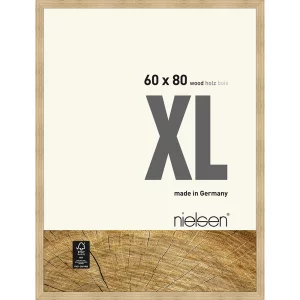 Holzrahmen Quadrum XL 60x80 cm | Eiche Natur | Normalglas (2 mm)