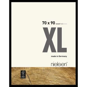 Holzrahmen Quadrum XL 70x90 cm | Schwarz | Normalglas (2 mm)