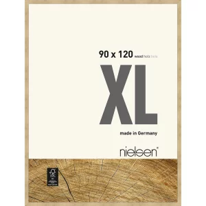 Holzrahmen Quadrum XL 90x120 cm | Eiche Natur | Normalglas (2 mm)
