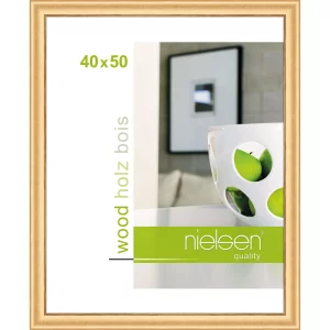 Holzrahmen Derby 40x50 cm | Gold | Normalglas (2 mm)