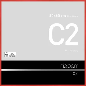 Alurahmen C2 60x60 cm | Tornado Rot | Normalglas (2 mm)