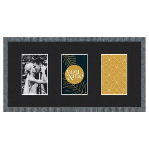Cadre multi photos Kyoto Black pour 3 photos 10x15 cm