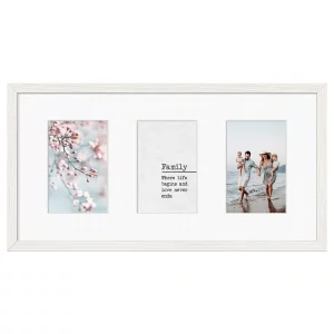 Cadre multi photos Kyoto White pour 3 photos 10x15 cm