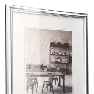 Kunststoff-Bilderrahmen Lounge 10x15 cm | silber | Normalglas (2 mm)