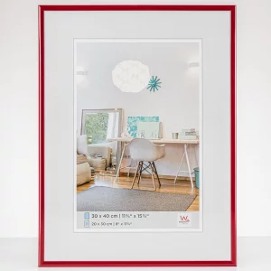Kunststoff-Bilderrahmen New Lifestyle 13x18 cm | Rot | Normalglas (2 mm)
