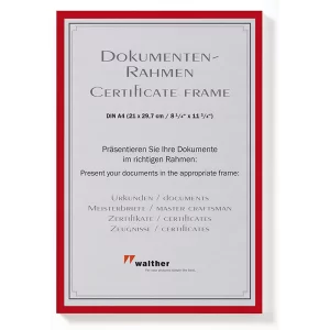 Kunststoff-Bilderrahmen New Lifestyle 21x29,7 cm (A4) | Rot | Normalglas (2 mm)