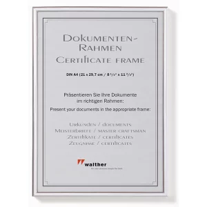 Kunststoff-Bilderrahmen New Lifestyle 21x29,7 cm (A4) | Silber | Normalglas (2 mm)