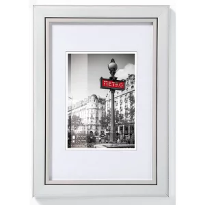 Kunststoff-Bilderrahmen Metro 10x15 cm | silber | Normalglas (2 mm)
