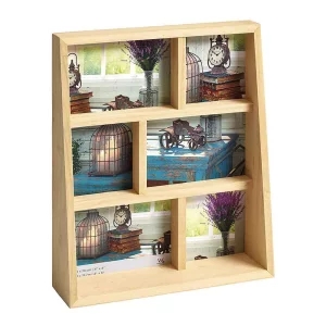 Cadre multi photos pour 3 + 3 photos Rustic