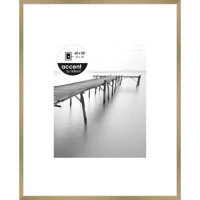 3D houten lijst Aura met diepe lijst 40x50 cm (24x30 cm) | eik | normaal glas (2 mm)