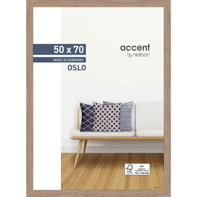 Houten kader Oslo 50x70 cm | eik | normaal glas (2 mm)