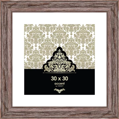 Rama drewniana Vintage 30x30 cm | brązowy | szkło standardowe (2 mm)