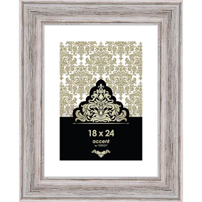 Rama drewniana Vintage 18x24 cm | biały | szkło standardowe (2 mm)