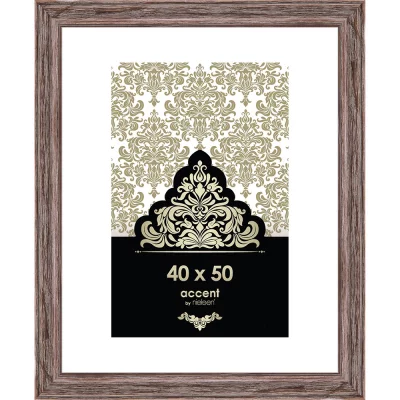 Rama drewniana Vintage 40x50 cm | brązowy | szkło standardowe (2 mm)
