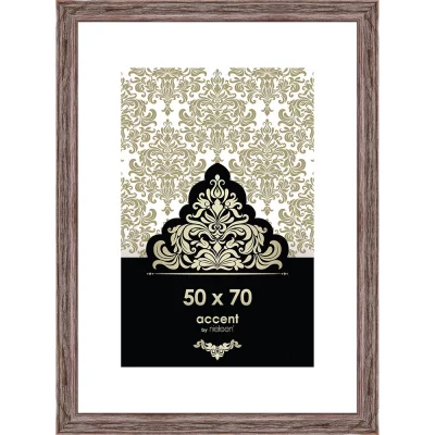Rama drewniana Vintage 50x70 cm | brązowy | szkło standardowe (2 mm)