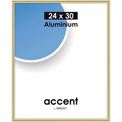 Alurahmen Accent 24x30 cm | Gold glanz | Normalglas (2 mm)