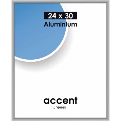 Alurahmen Accent 24x30 cm | Silber matt | Normalglas (2 mm)