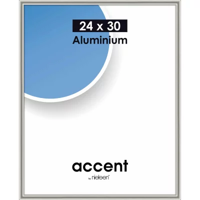 Alurahmen Accent 24x30 cm | Pearl Mercury | Normalglas (2 mm)