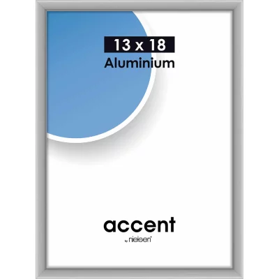 Alurahmen Accent 13x18 cm | Silber matt | Normalglas (2 mm)
