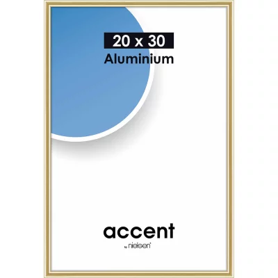 Alurahmen Accent 20x30 cm | Gold glanz | Normalglas (2 mm)