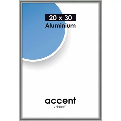 Alurahmen Accent 20x30 cm | Stahlgrau | Normalglas (2 mm)