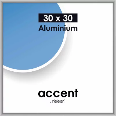 Alurahmen Accent 30x30 cm | Silber matt | Normalglas (2 mm)