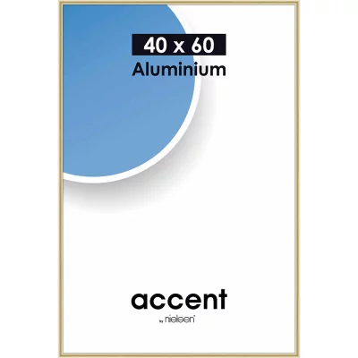Alurahmen Accent 40x60 cm | Gold glanz | Normalglas (2 mm)