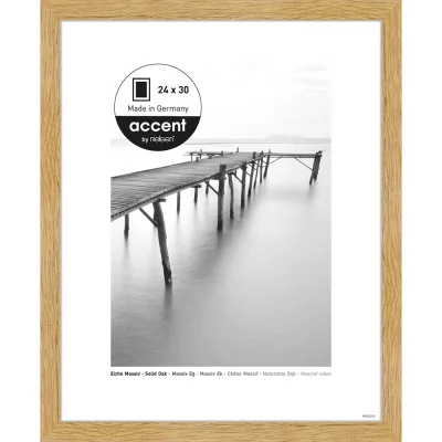 Dębowa rama do obrazów Scandic 24x30 cm | dąb | szkło standardowe (2 mm)