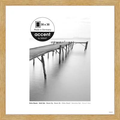 Dębowa rama do obrazów Scandic 30x30 cm | dąb | szkło standardowe (2 mm)
