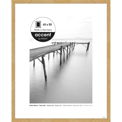 Dębowa rama do obrazów Scandic 40x50 cm | dąb | szkło standardowe (2 mm)