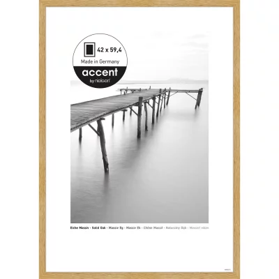 Dębowa rama do obrazów Scandic 42x59,4 cm (A2) | dąb | szkło standardowe (2 mm)