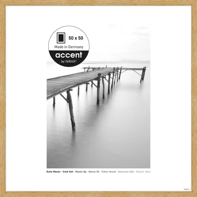 Dębowa rama do obrazów Scandic 50x50 cm | dąb | szkło standardowe (2 mm)