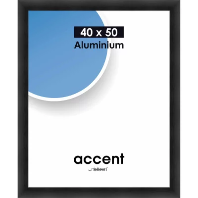 Alurahmen Largo 40x50 cm | Struktur Schwarz matt | Normalglas (2 mm)