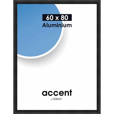 Alurahmen Largo 60x80 cm | Struktur Schwarz matt | Normalglas (2 mm)
