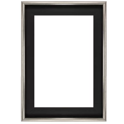 Baklijst FLOATS 36 42x59,4 cm (A2) | zwart met zilver | lege lijst (zonder glas en achterwand)