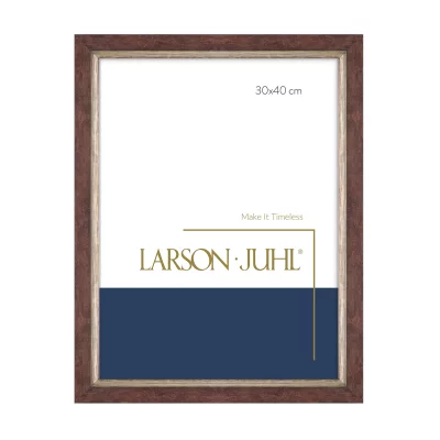 Holzrahmen LUCERNE 2,9 13x18 cm | Braun mit Silberkante | Normalglas (2 mm)