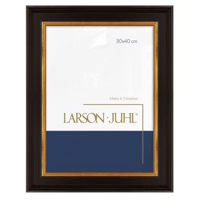Holzrahmen ACADEMIE 5,4 50x60 cm | Black with Gold | Normalglas (2 mm)